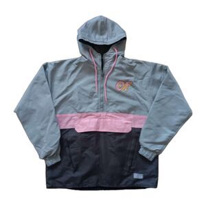 Odd Future Anorak Hoodie Windbreaker Rain Jacket Mens Small Zip Pockets Outdoor